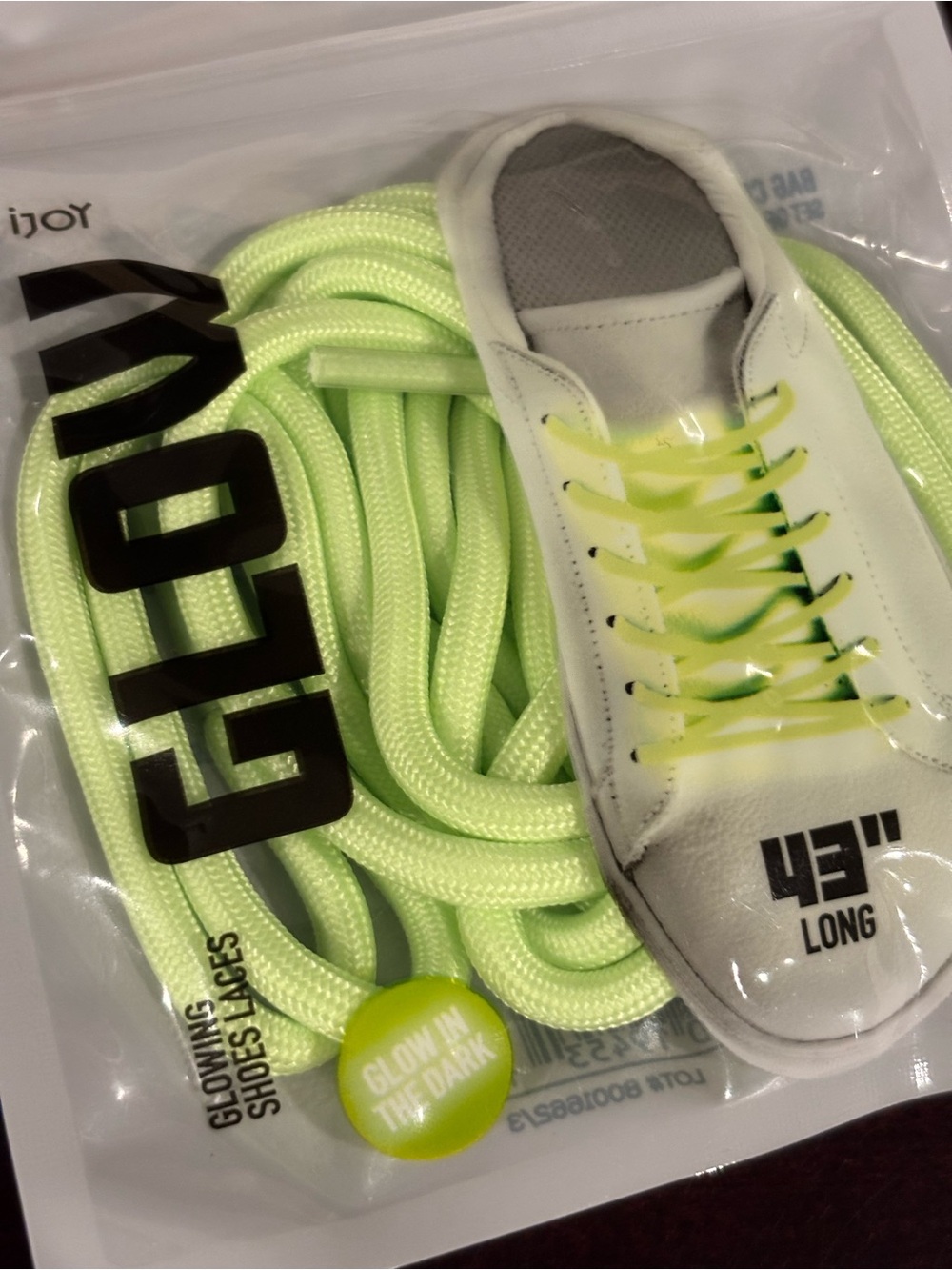 Glowing Shoelaces - Glow in the Dark 43" Long